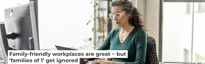 Single people without kids are a growing share of the workforce. Luis Alvarez/DigitalVision via Getty Images